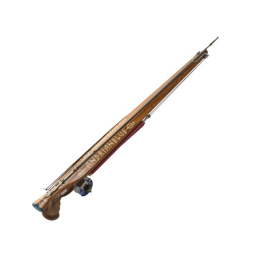 wooden speargun from top angle