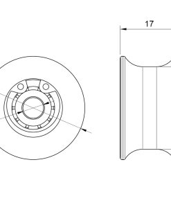 Roller wheel dimensions sketch